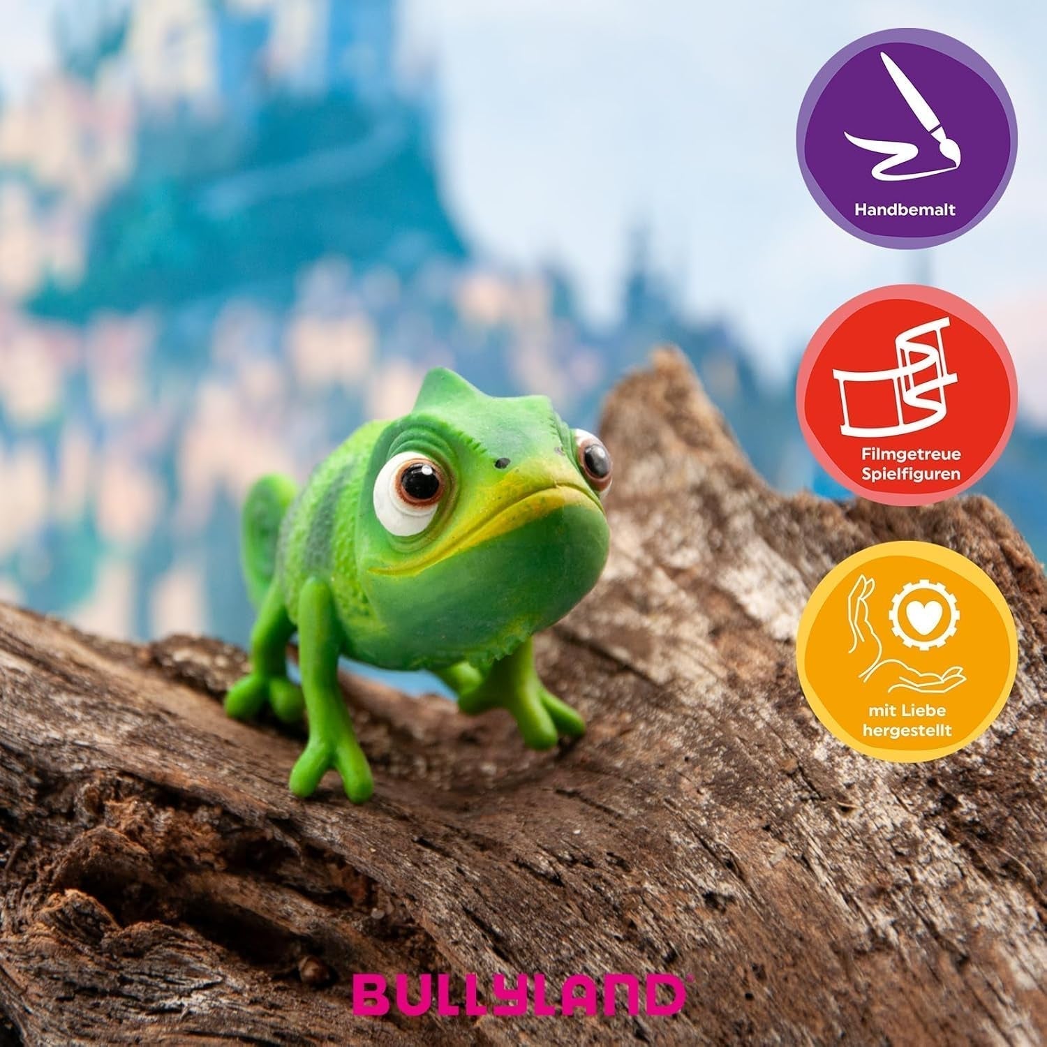 Bullyland 12422 - figurka kameleona Pascala z Walta Disneya Roszpunka „Newly Reconfigured”, ok. 6 cm, wierne szczegółom, idealne jako drobny upominek dla dzieci powyżej 3 roku życia. Figurki Naty Shop