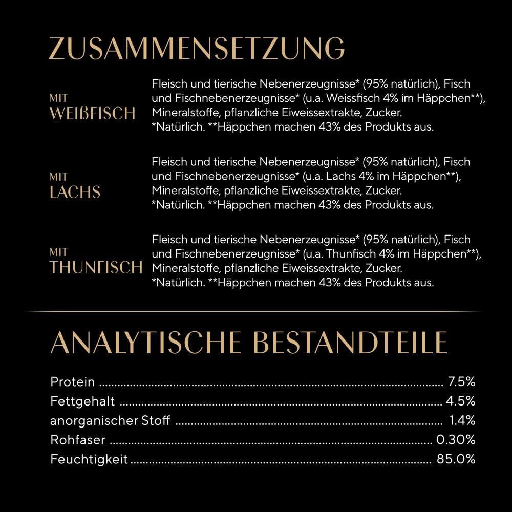 Sheba Portion Pouches Hrană umedă pentru pisici, pachet multiplu Fresh & Fine în jeleu cu ton și somon MSC, 6x6x50g - Mese sănătoase pentru pisici cu jeleu