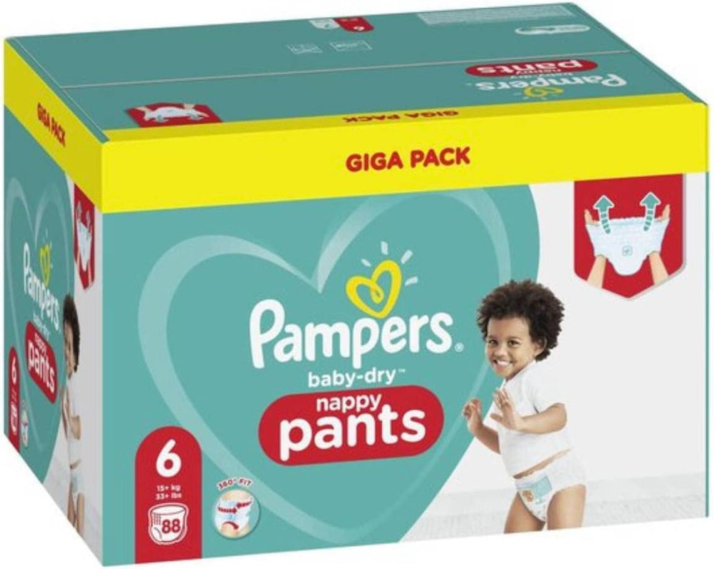 Pieluszki Pampers 81657566 Spodnie Baby-Dry, białe