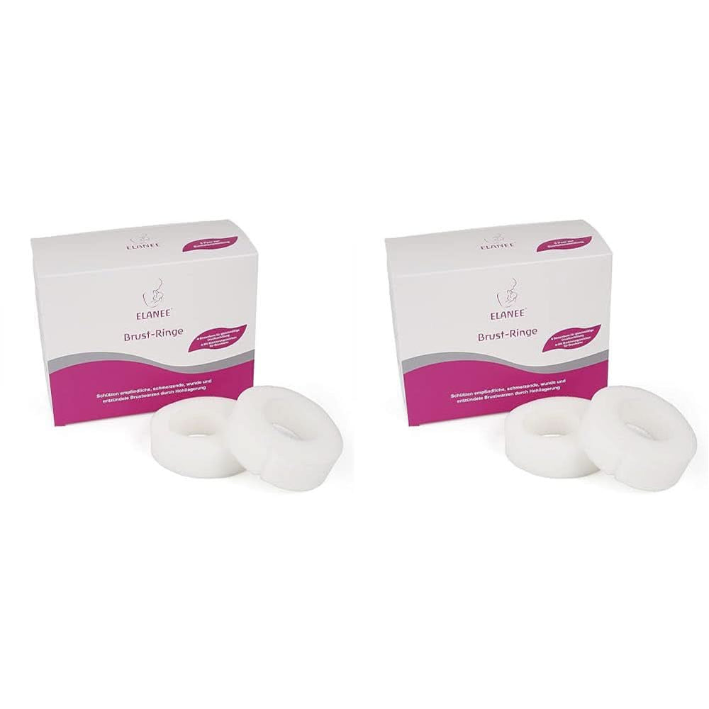 ELANEE Brust-Ringe, Schutz Der Brustwarze Bh-Kontakt Durch Hohllagerung, Ideal Bei Wunden, Entzündeten Brustwarzen Durch Stillen, 10 Stück (222-00) Akcesoria Żywność i karmienie piersią Bebe Naty Shop 10 Stück (opakowanie 2Er)