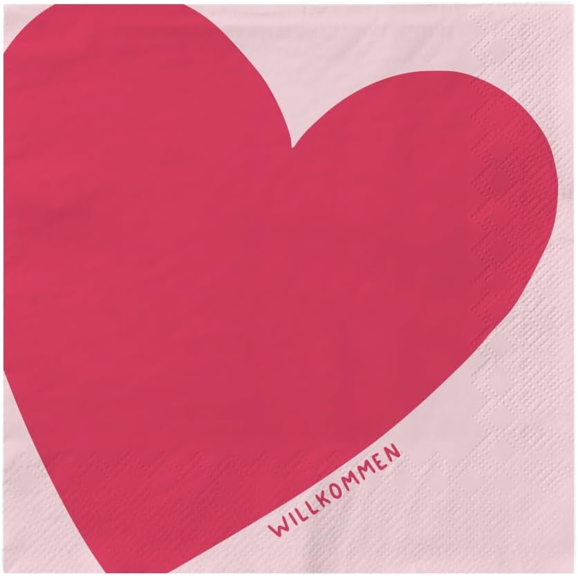 Șervețele Grafik Werkstatt cu dicton Mare | 20 bucăți | 16,5 X 16,5 Cm | Colorat | Bun venit