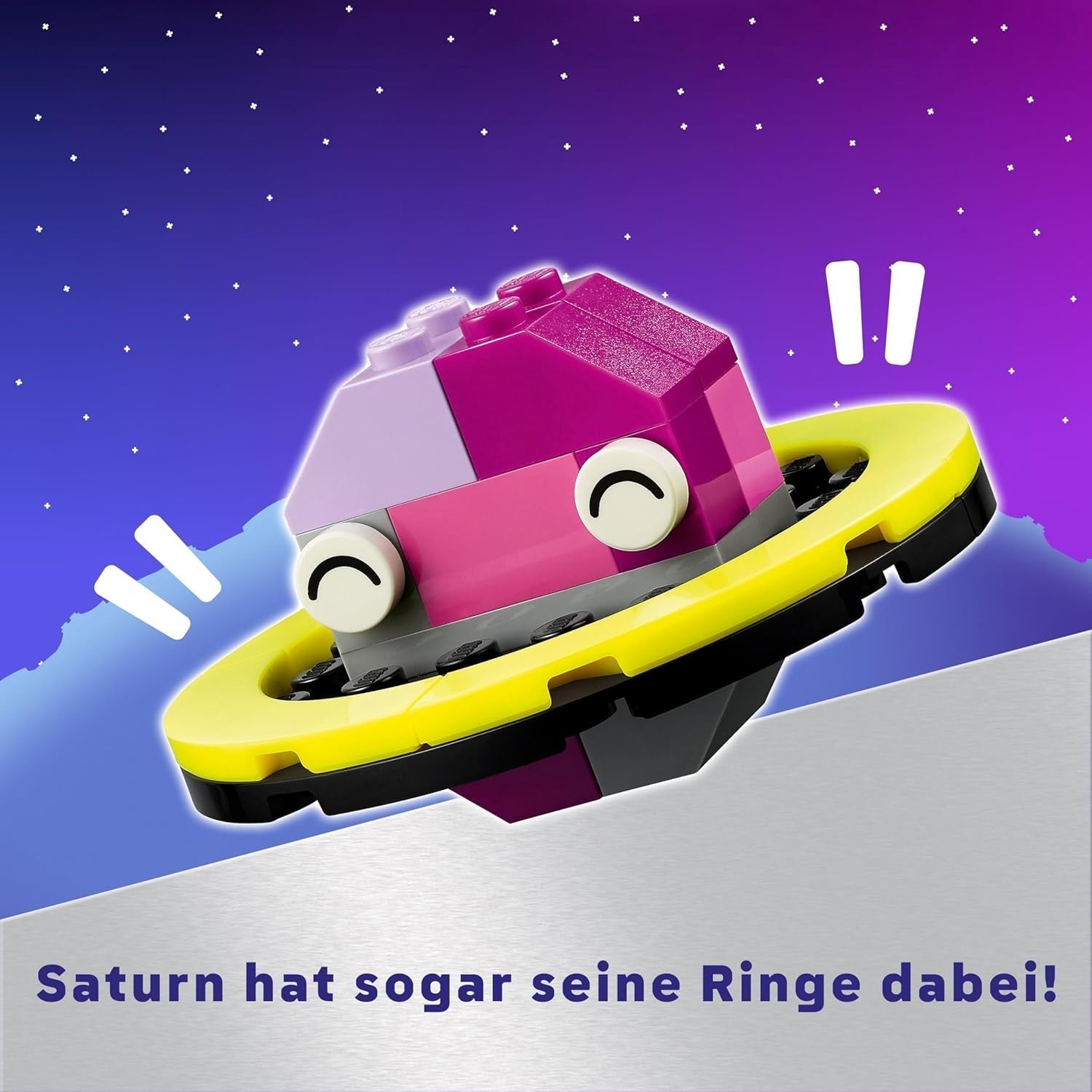 LEGO Classic Kreatywne planety kosmiczne Układ Słoneczny Model do budowania dla dzieci Kosmiczna zabawka z rakietą Statek kosmiczny Planety i kosmici Prezent dla dzieci w wieku 5 lat, chłopców i dziewcząt 11037 Zestawy do budowania Beuche den LEGO-Store