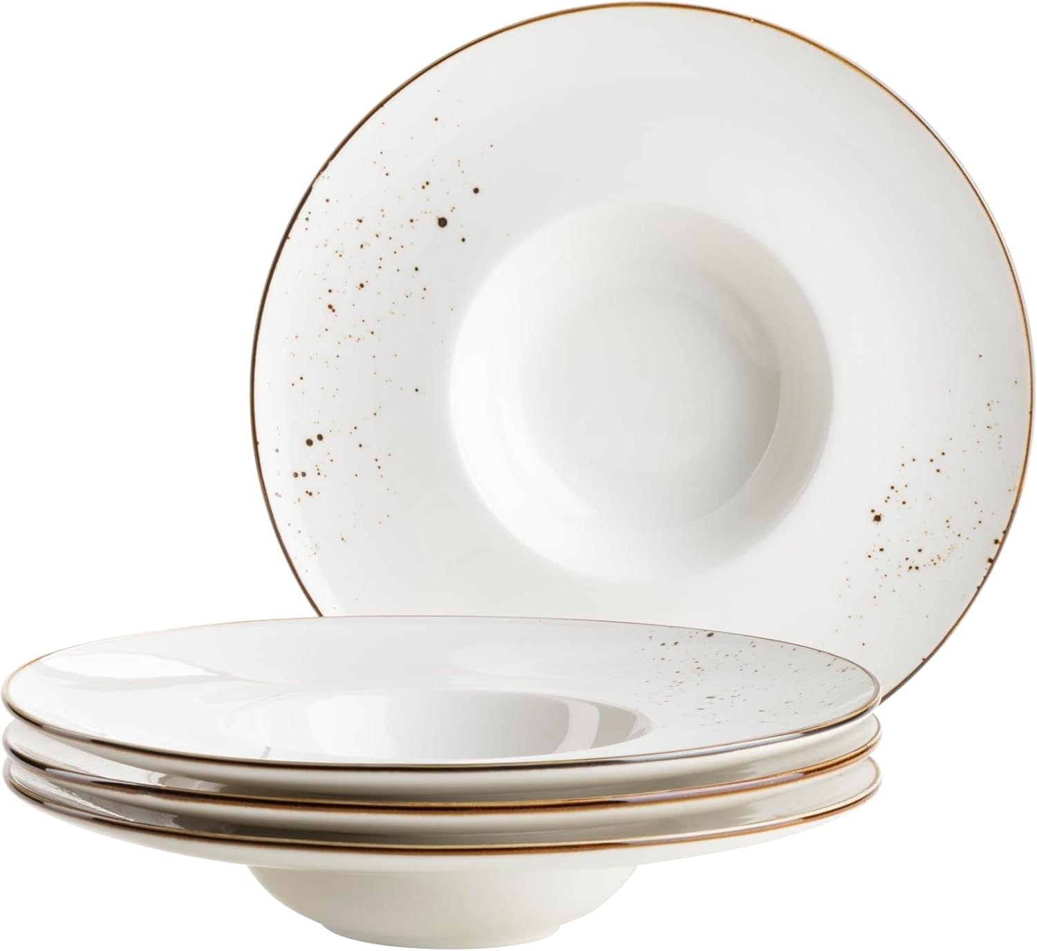 Seria MĘSER Pintar, wysokiej jakości zestaw zastawy stołowej dla 4 osób, łączna obsługa 16 sztuk Zestawy zastawy stołowej Naty Shop Brown Zestaw talerzy Gourmet