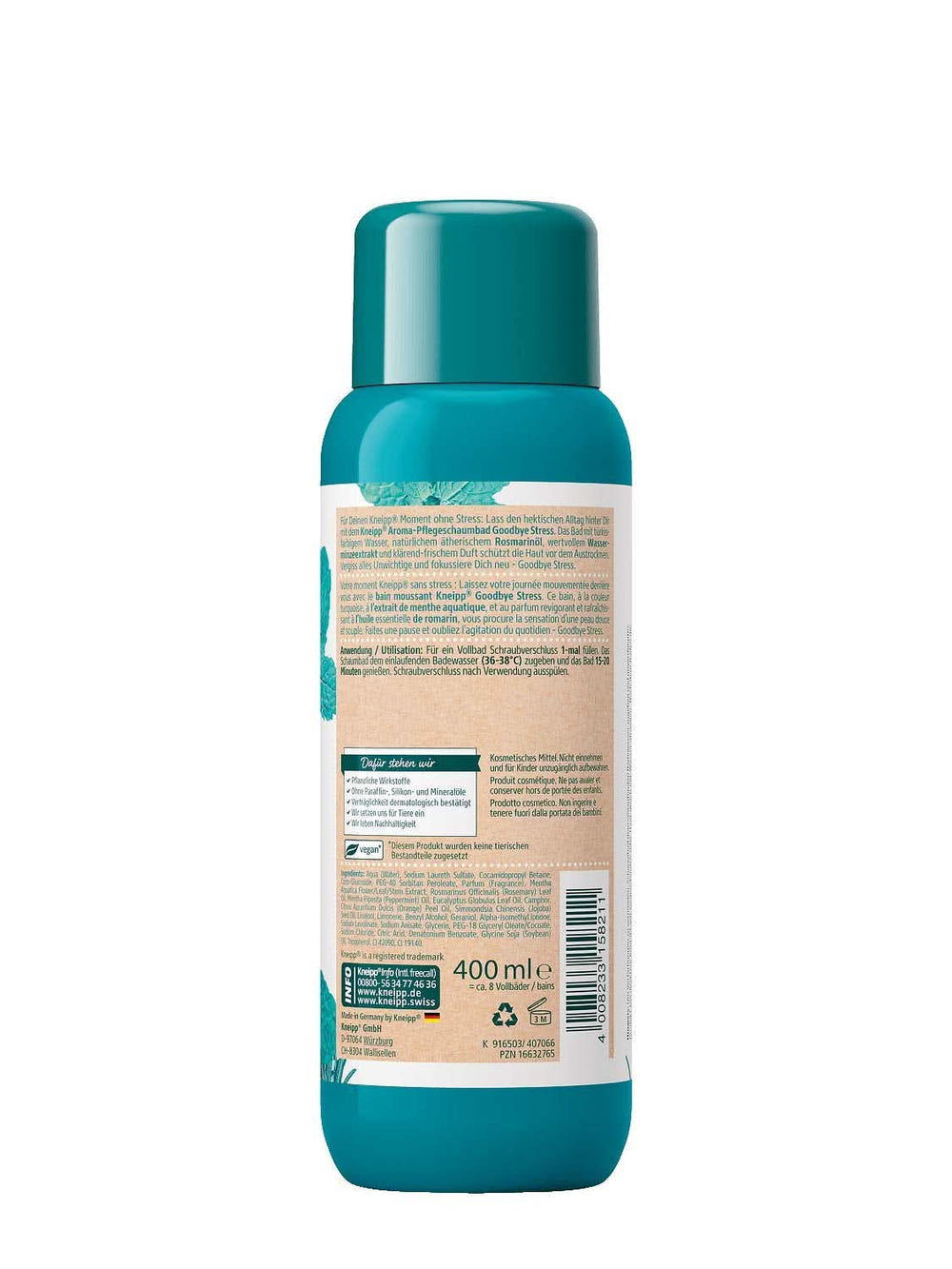 Kneipp Aroma, pianka do kąpieli, Goodbye Stres, 400 ml Naty Shop