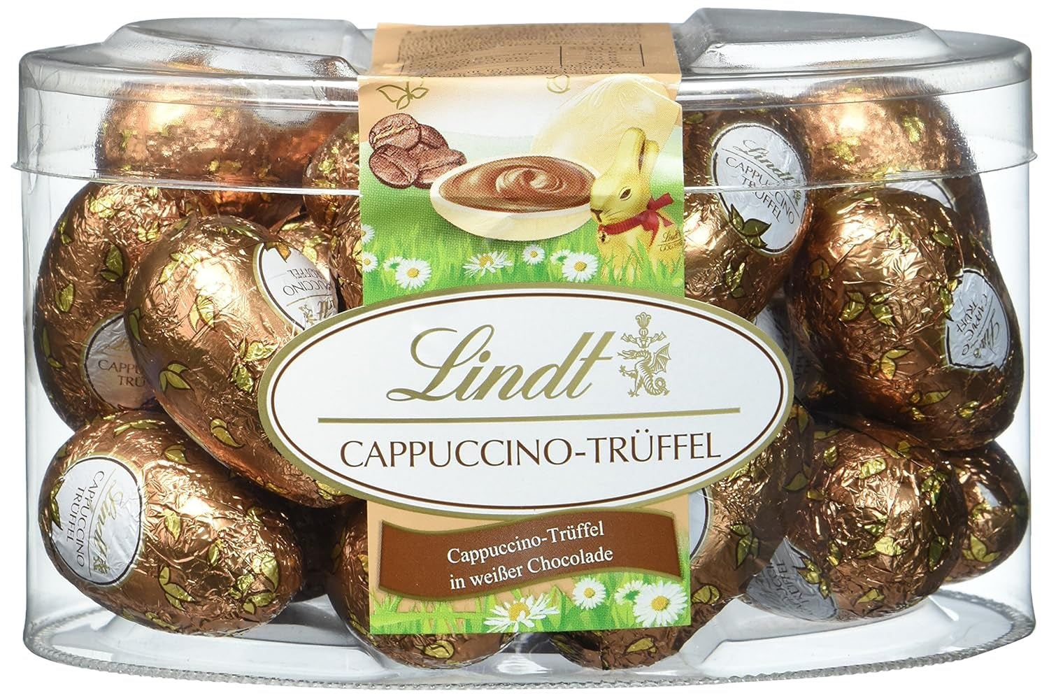 Lindt, Ouă de ciocolată cu turtă dulce, 450 grame Bomboane de Ciocolata Naty Shop 450 grame Capuccino si trufe