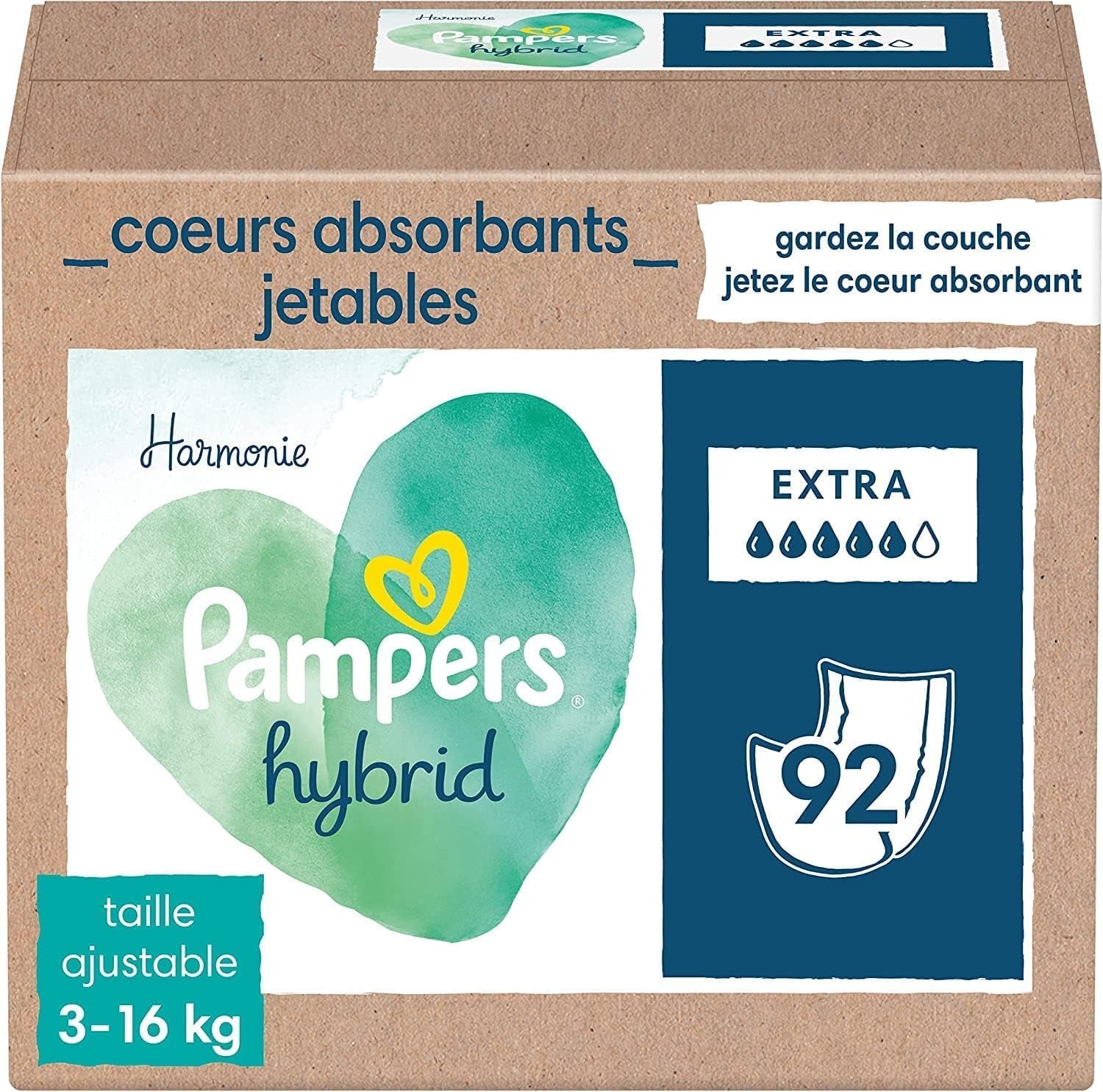 Pampers (stara wersja), opakowanie 108 pojedynczych arkuszy chłonnych, standard - 1 sztuka