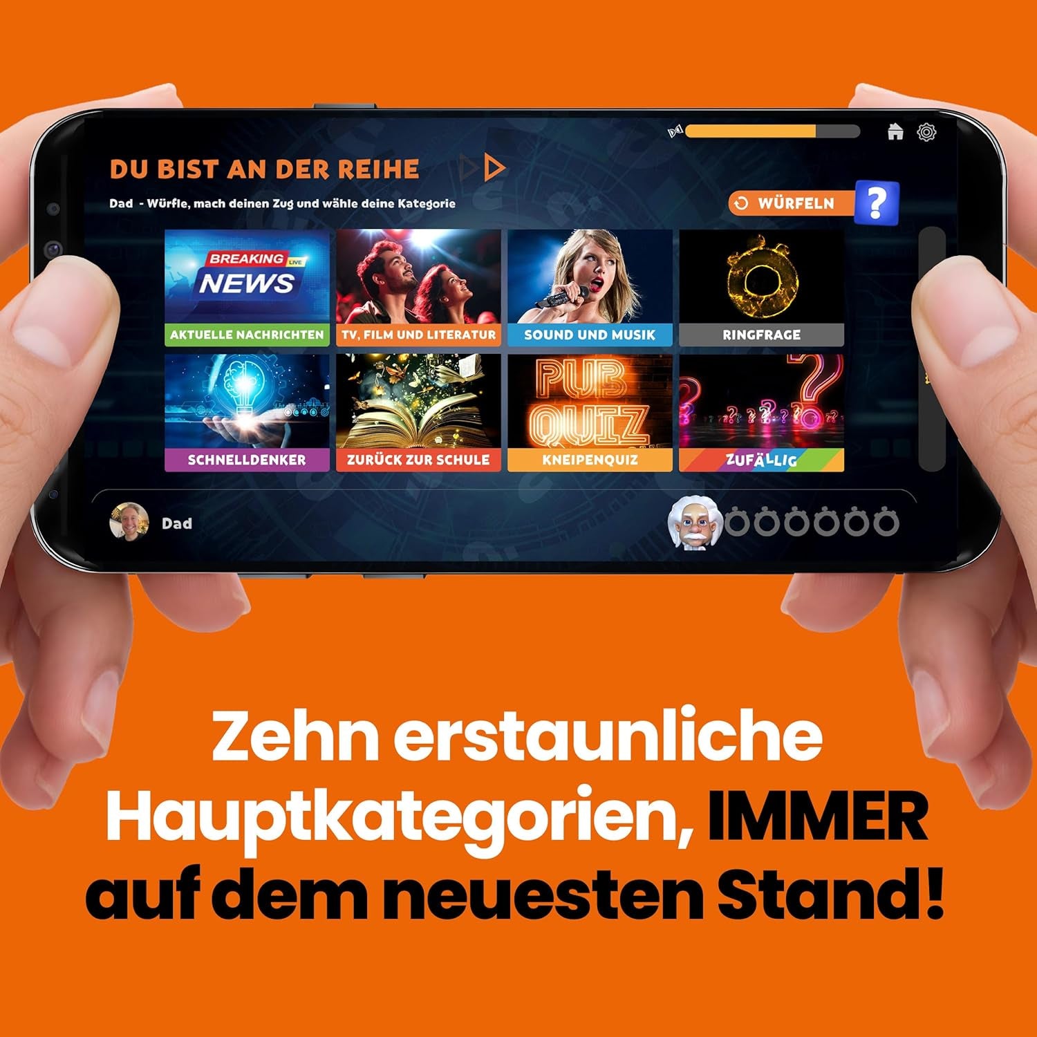 Outsmarted – cyfrowa gra planszowa Quiz | Dzieci, młodzież i dorośli | Noc gier nowej generacji dla rodziny i przyjaciół | 2–24 graczy | Wiek 8+ | Ponad 10 000 pytań