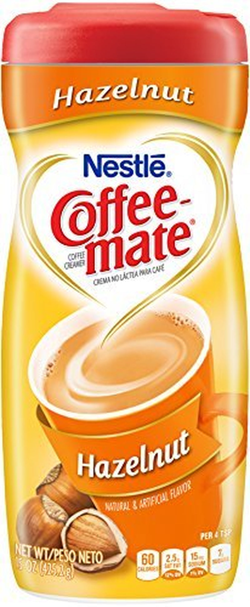 Coffee-Mate Śmietanka do kawy w proszku z orzechów laskowych, opakowania 15 uncji (opakowanie 6 sztuk) firmy Coffee-mate [Foods]