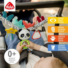 Fehn lanț mobil pentru copii Panda Baby Mobile - lanț mobil pentru copii cu figuri drăguțe - jucărie pentru copii pentru agățare flexibilă - jucărie pentru cărucior pentru bebeluși și copii mici de la 0+ luni Jucarii Bebe Naty Shop