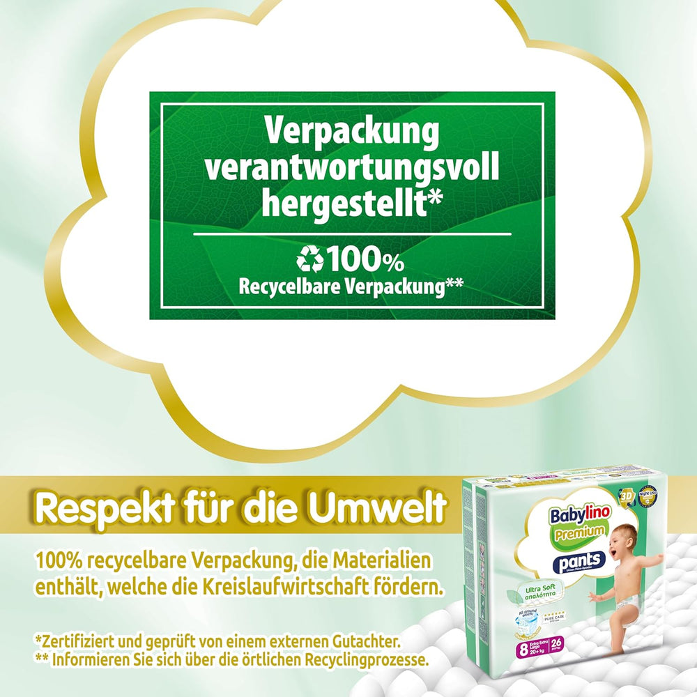 Spodnie Premium rozmiar 8 z ultramiękkim filtrem, XXL (20+ kg), 26 sztuk