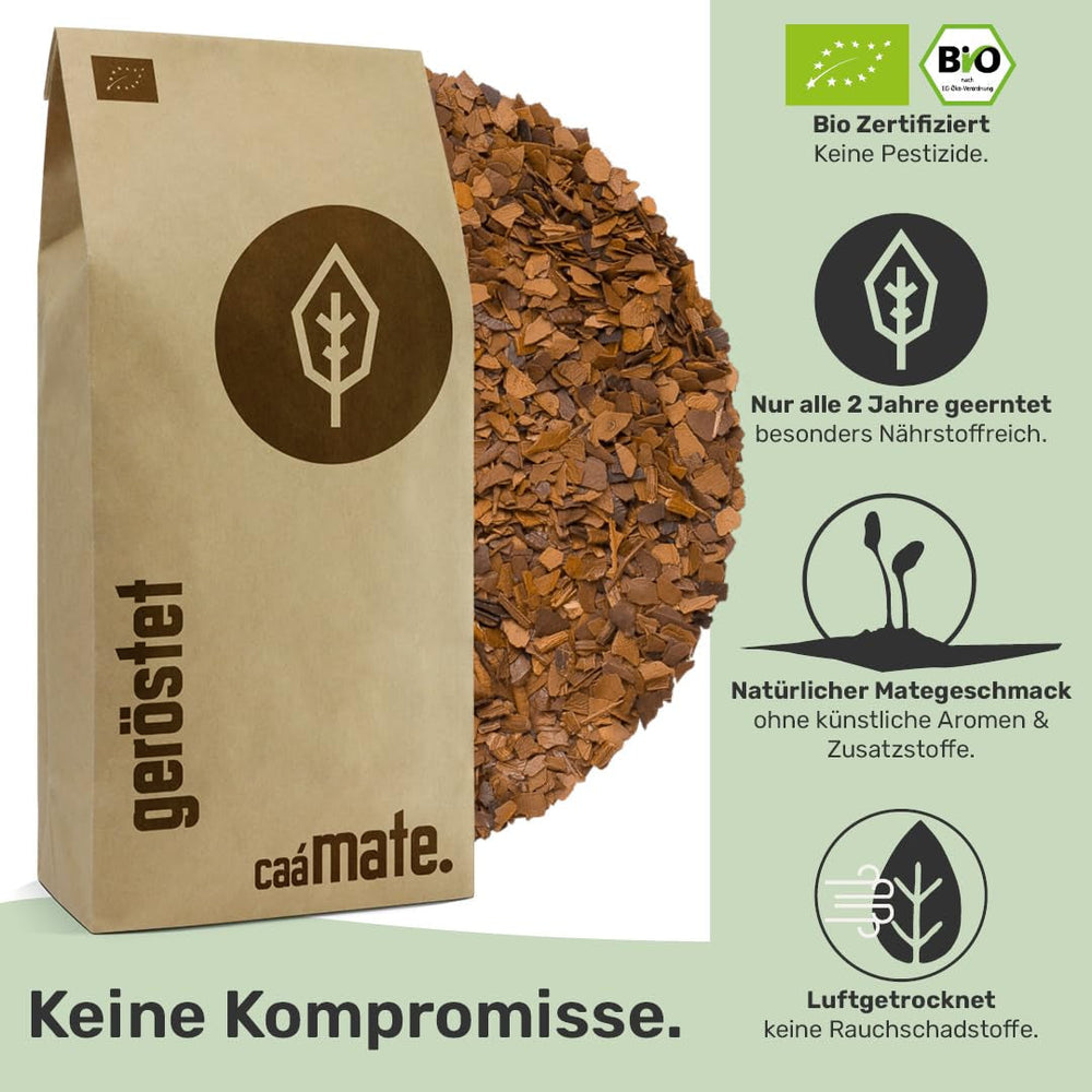 Ceai Mate prăjit BIO 1 KG ● Ceai Yerba Mate ● Bio, Fairtrade &amp; uscat la aer
