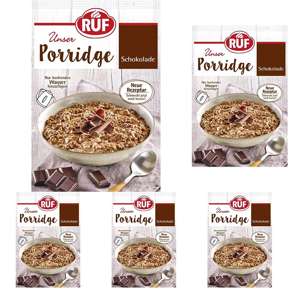 RUF płatki owsiane błyskawiczne z truskawkami i wanilią, letni posiłek z płatkami owsianymi gotowy w 3 minuty, 1 saszetka x 65g