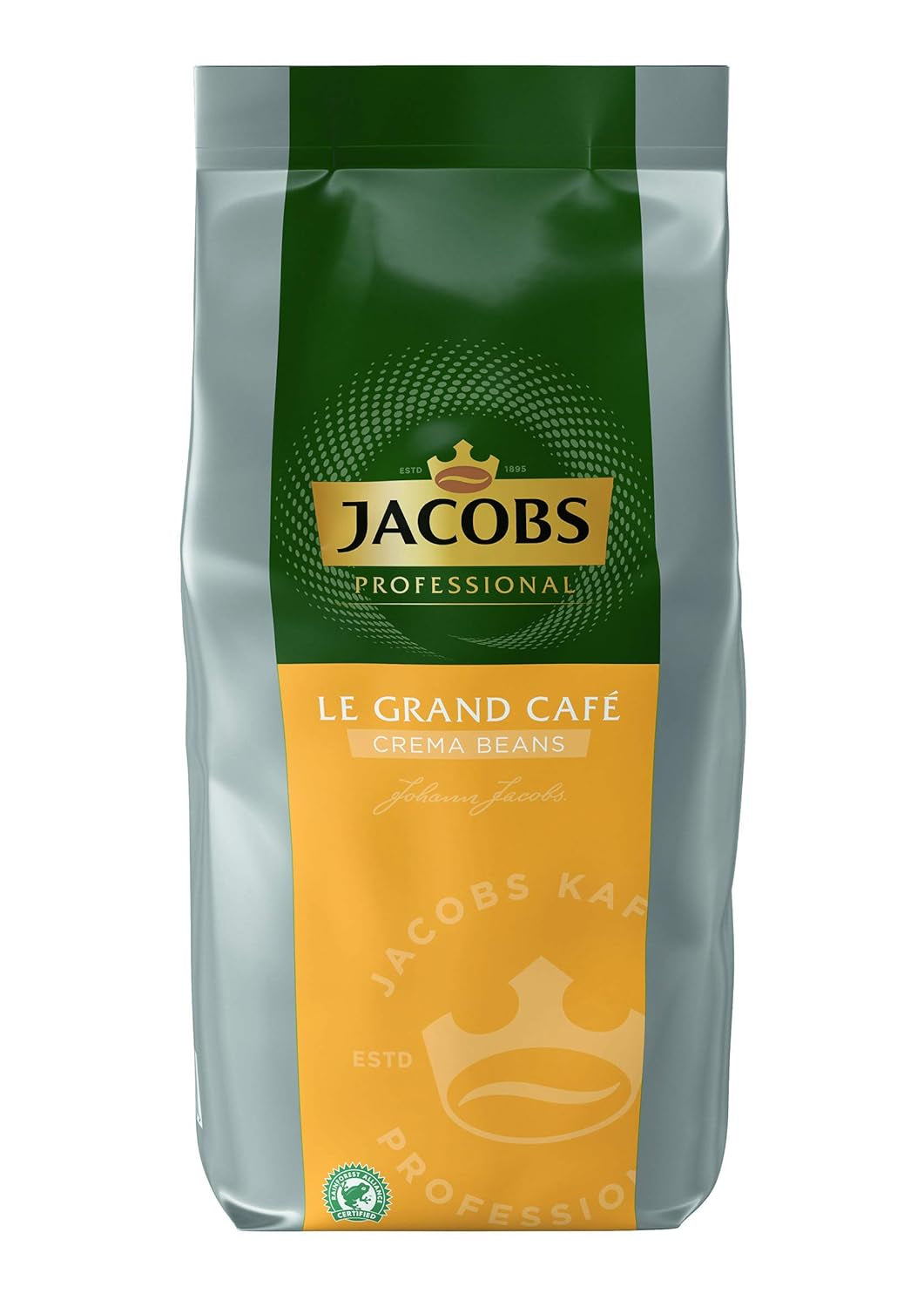 Jacobs Professional Le Grand Café Cream, całe ziarna kawy 1kg, Łagodna, Intensywność 2/5 Kawa Naty Shop 1 Kg Le Grand Café Cream