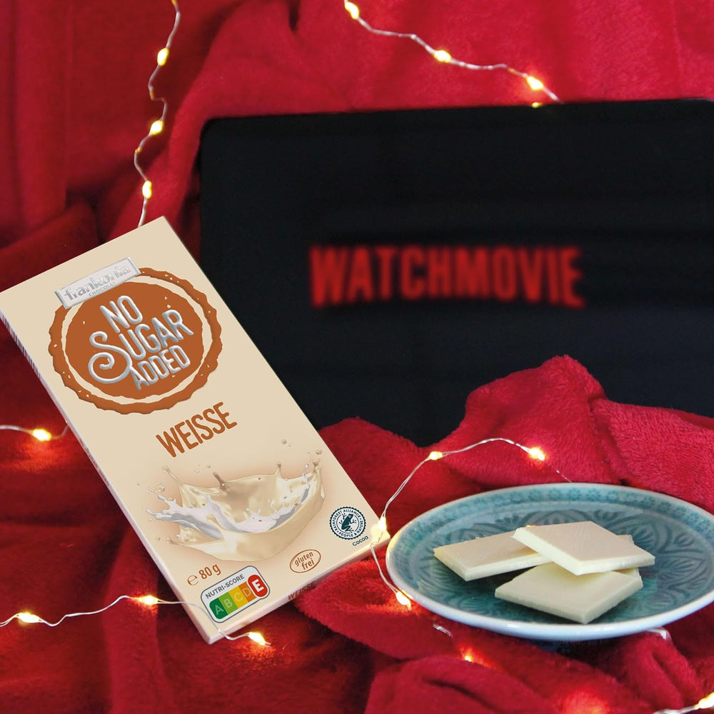 frankonia CZEKOLADA BEZ DODATKU CUKRU Bezglutenowa czekolada biała, 80 g