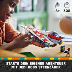LEGO Star Wars Jedi Bobs Sternjäger, Bauspielzeug, Spielzeug-Sternenschiff Steinen, beliebter Charakter, Geburtstagsgeschenk für Jungen, Mädchen und alle Fans ab 8 Jahren 75388
