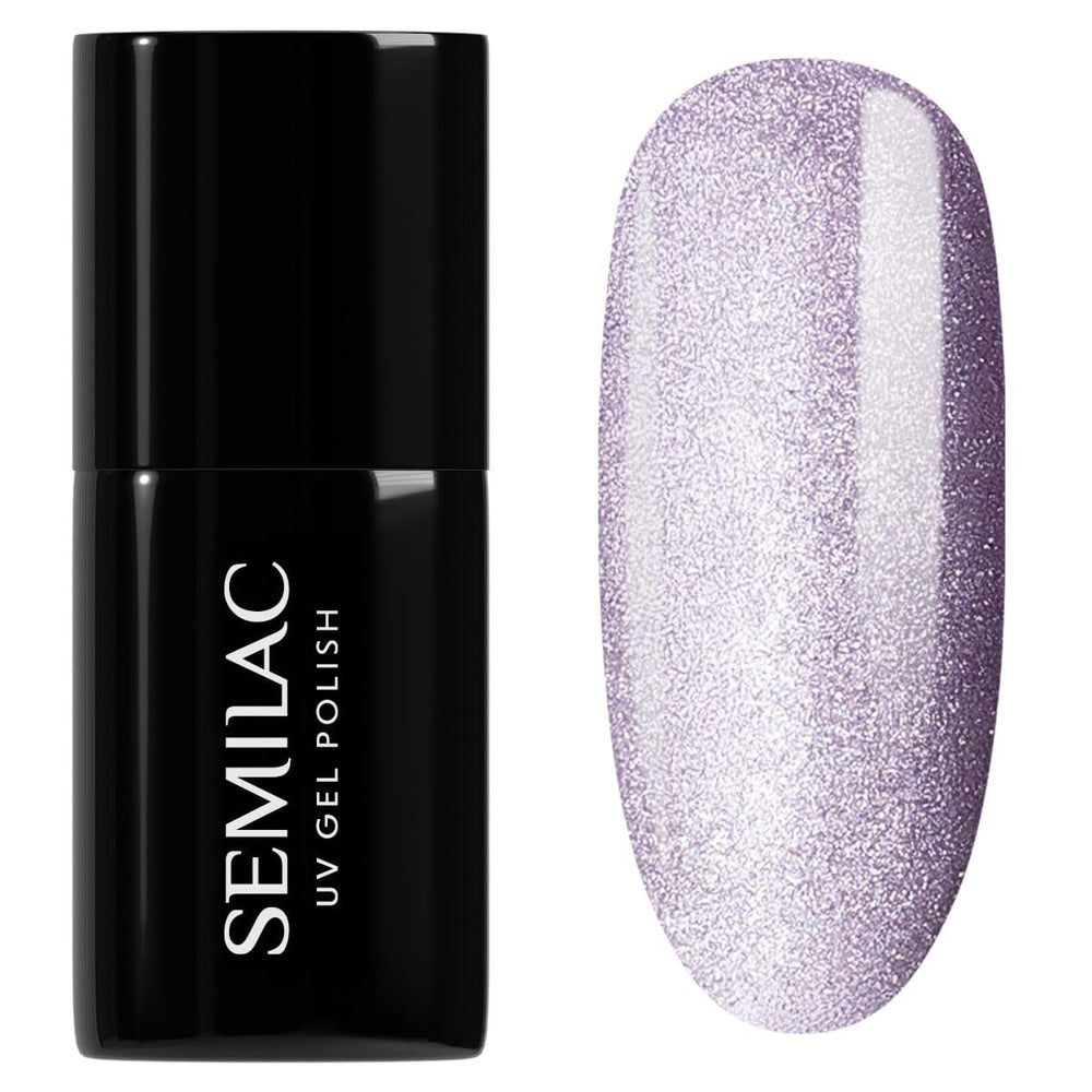 Oja UV Semilac 664 Lilac Gloss 7 ml – Efect Cat Eye, Reflexii unice cu instrument magnetic – Colecția Gloss Gala