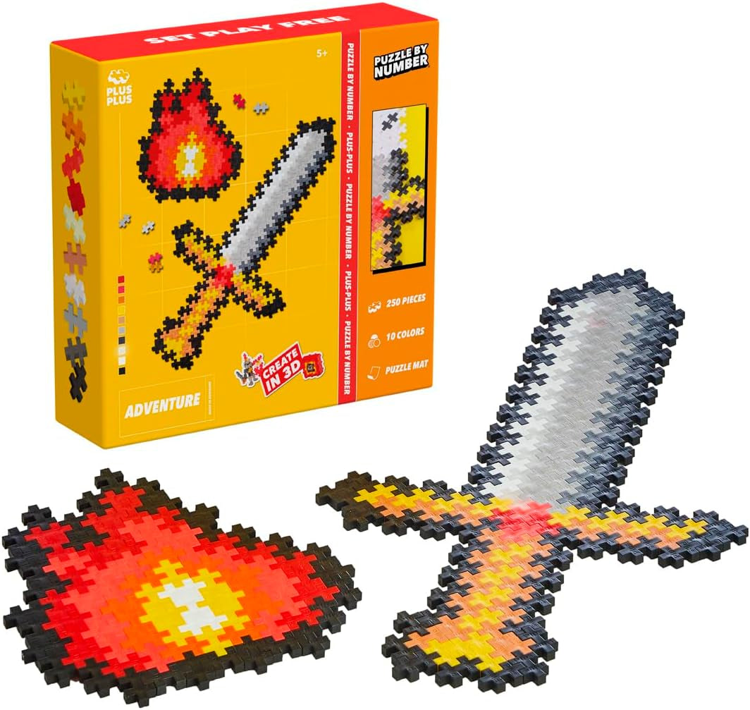 Plus-Plus 9603929, Geniales Konstruktionsspielzeug, Puzzle Einhorn, Kreativ-Bausteine, 250 Teile