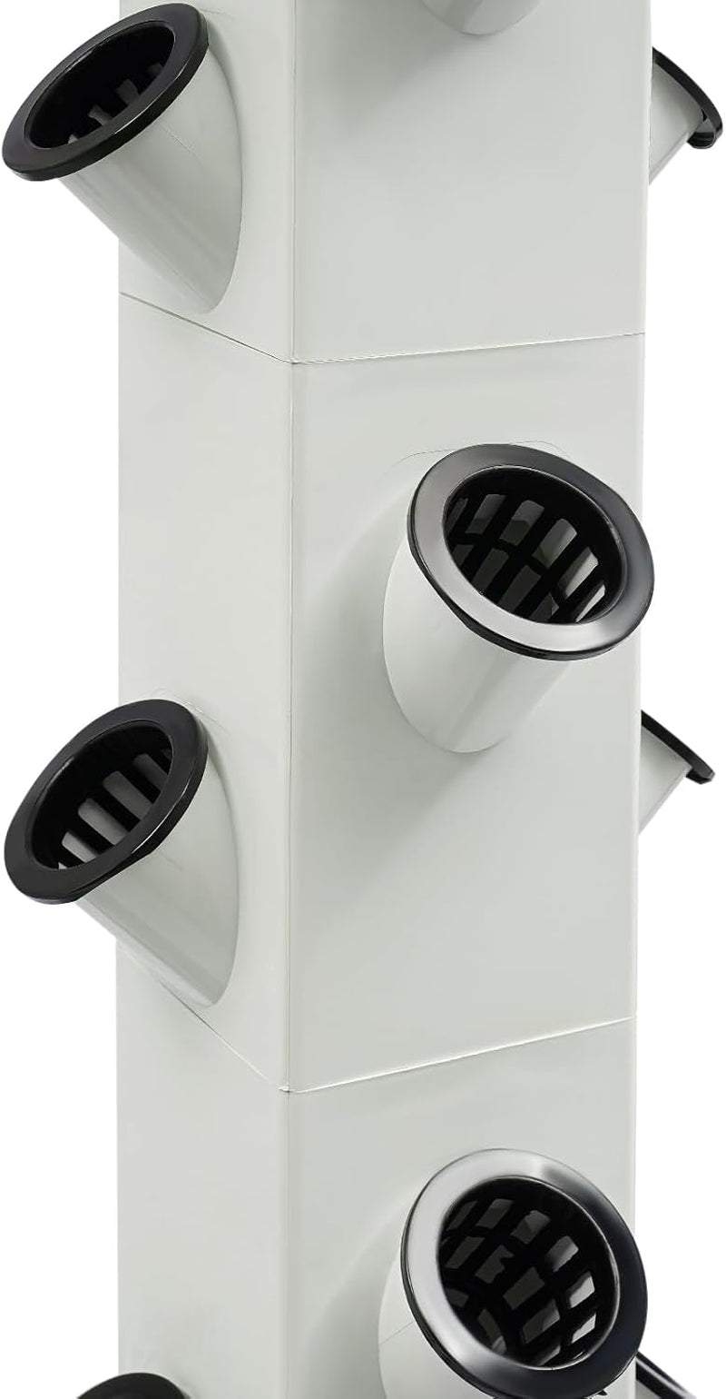 56 dołków 7-poziomowy system hydroponiczny Zestaw do uprawy bezglebowej Wieża aeroponiczna System uprawy hydroponicznej z pompą nawadniającą Adapter czasowy do uprawy na grządce i doniczce siatkowej