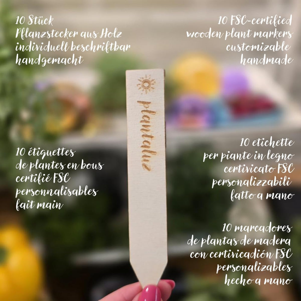 Organiczny zestaw nasion Plantaluz Premium P04 – śródziemnomorski zestaw nasion warzyw i ziół z 10 odmianami do ogrodu, balkonu i podwyższonych grządek – w tym patyczki do sadzenia FSC – nasiona organiczne niezapylane i wolne od GMO