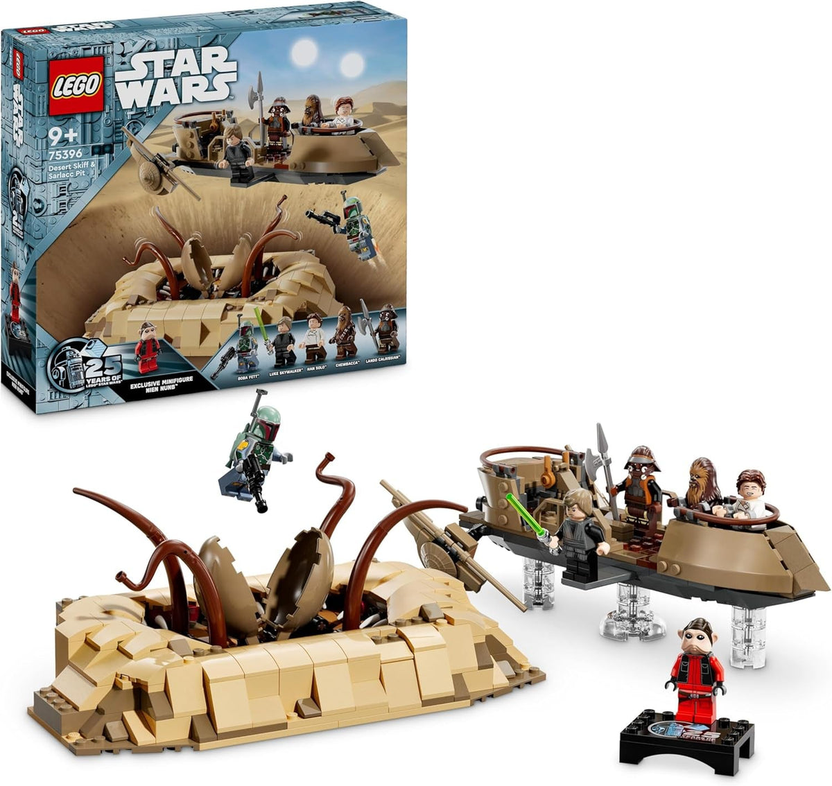 LEGO Star Wars: Powrót rycerza Jedi Desert Skiff i Sarlacc Pit Fantasy Kolekcjonerski zestaw do budowania Zabawka do budowania Prezent dla chłopców, dziewcząt i wszystkich fanów 75396 Zestawy do budowania Besuche den LEGO-Store Default Title