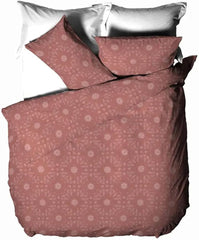 Zestaw poszewek na kołdrę The Linen Yard w stylu boho, czerwony, kołdry i kołdry 260 x 220 cm Naty Shop Łóżko pojedyncze z czerwonej gliny