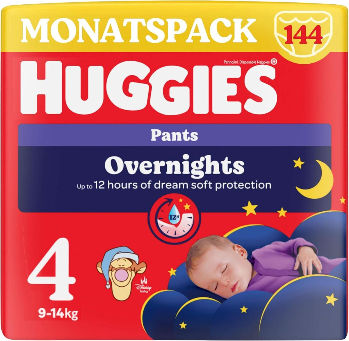 Spodnie nocne Huggies rozmiar 4 (9-14 kg), miesięczne pudełko na pieluchy, 104 sztuki Sklep dla mamy i dziecka Naty Shop