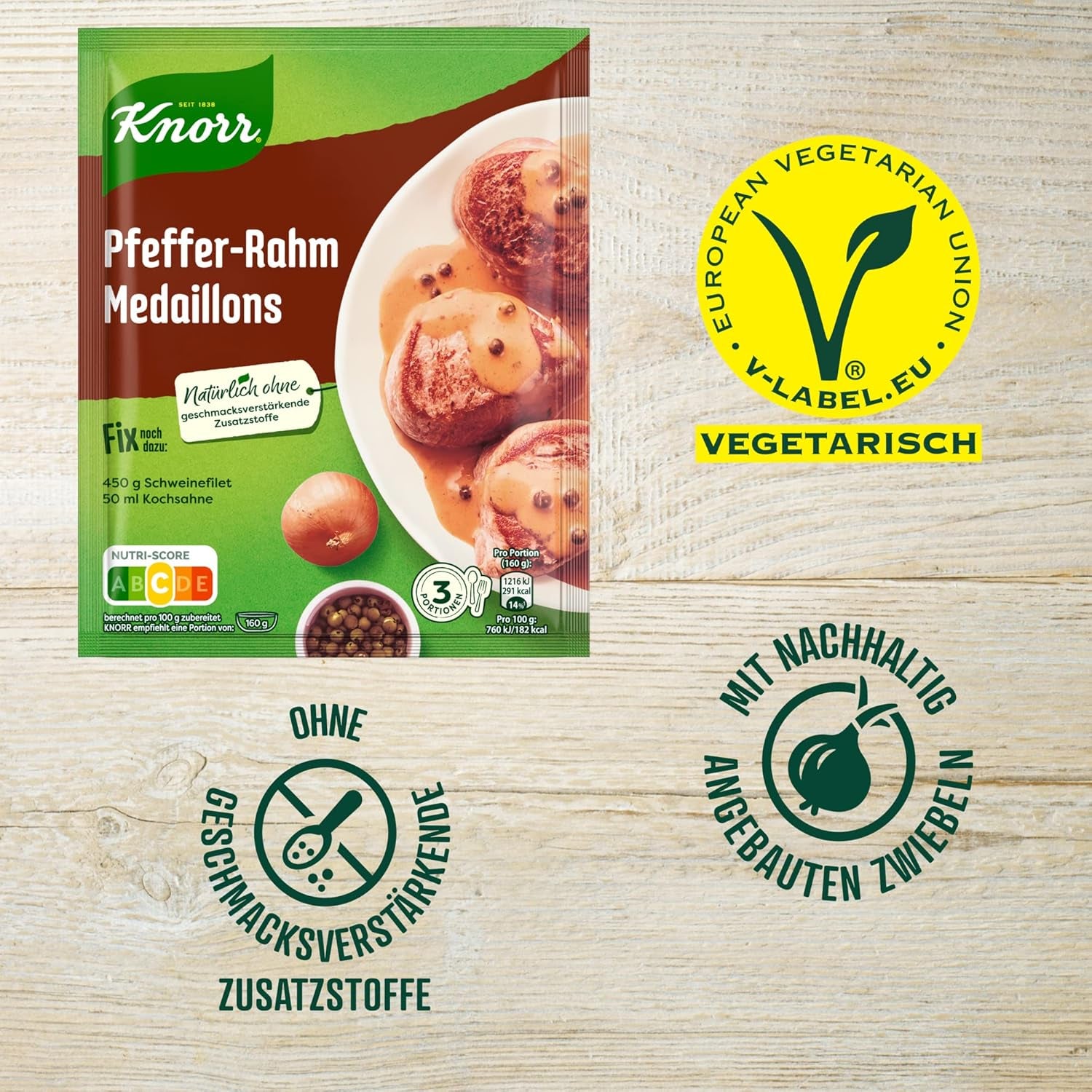 Knorr Fix Pfeffer-Rahm Medaillons 3 porcje (1 x 35 g) | 35 g (1 opakowanie)