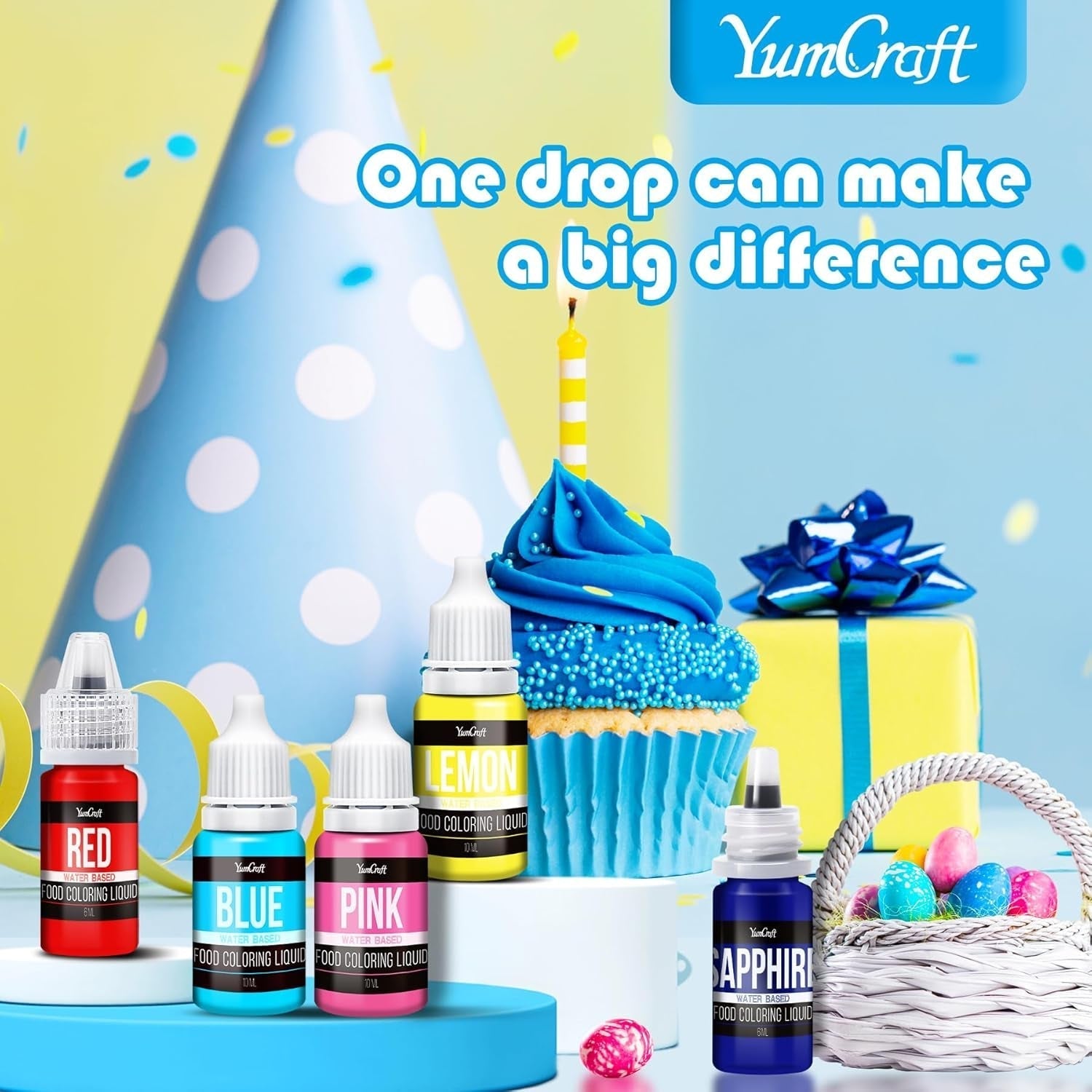 Barwnik spożywczy - Wysoko skoncentrowany płynny barwnik spożywczy do ciast, wypieków, pisanek, napojów - Bezcukrowy barwnik spożywczy do fondantów, lukrów, slimów, dekorowania ciast (Red Velvet, 236ml)