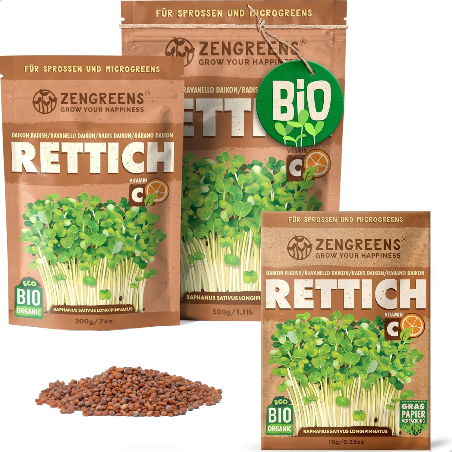 Bio Sonnenblumen Samen - Wähle Zwischen 10G, 200G Und 500G - Sonnenblume Mit Keimrate Von Über 97% - Keimsprossen - Sonnenblumensamen Zum Sprossen Ziehen - Wiederverschließbare Verpackung
