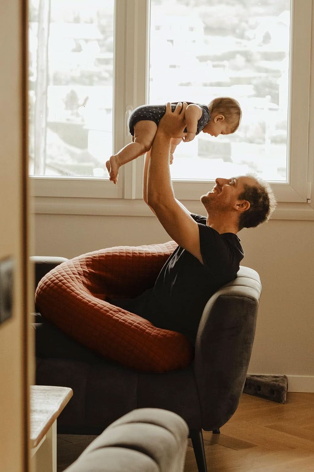 Czerwony Zamek - Poduszka ciążowa i do karmienia, 170 cm Dodatki Żywność i karmienie piersią Sklep Bebe Naty