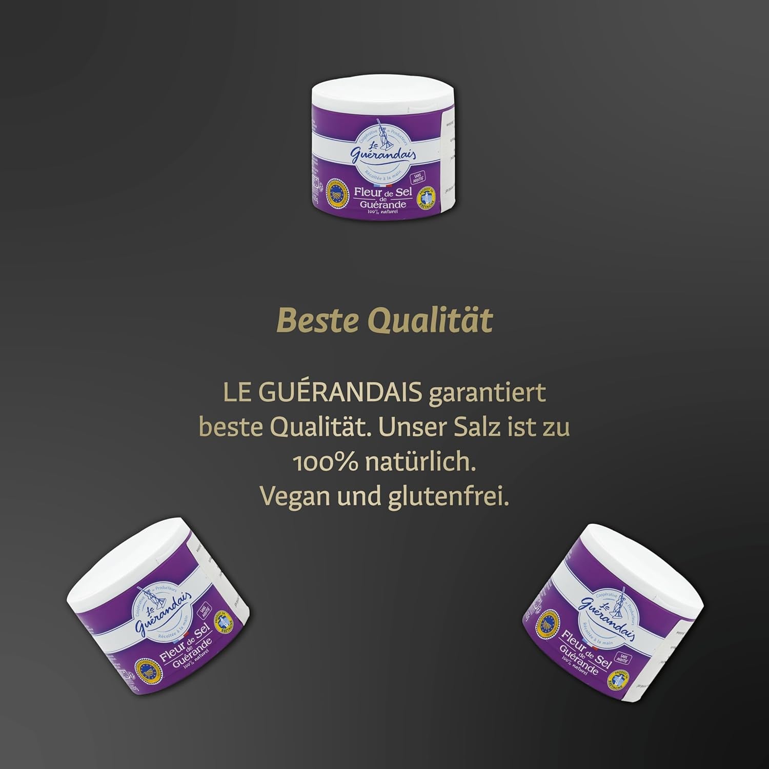 Handgeschöpftes Fleur de Sel, DE GUERANDE, dawka 125 g