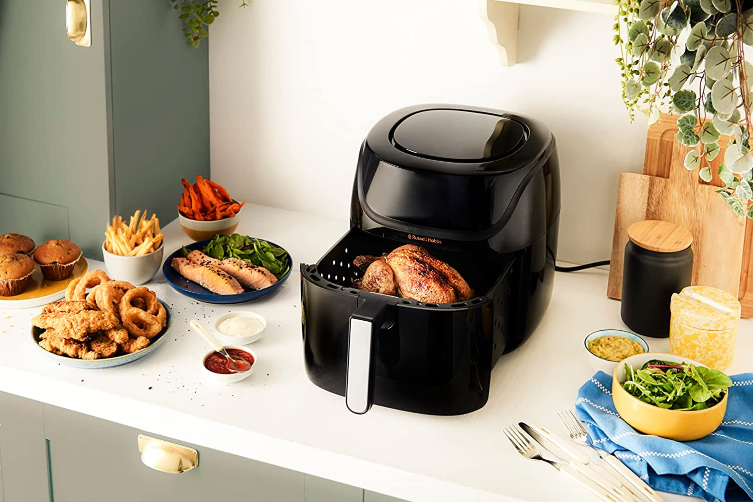 Russell Hobbs Air Fryer L 4L Rapid Airfryer, 7 funkcji gotowania, 10 programów Sprzęt AGD Naty Shop