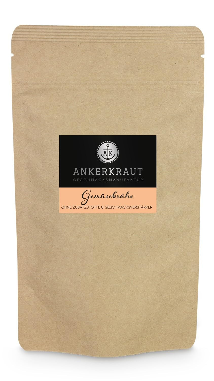 Ankerkraut Gemüsebrühe, ohne Gemsckverstärker, ohne Zucker, 90g w szkle korkowym, Mischung würzender Ingredient für Brühe