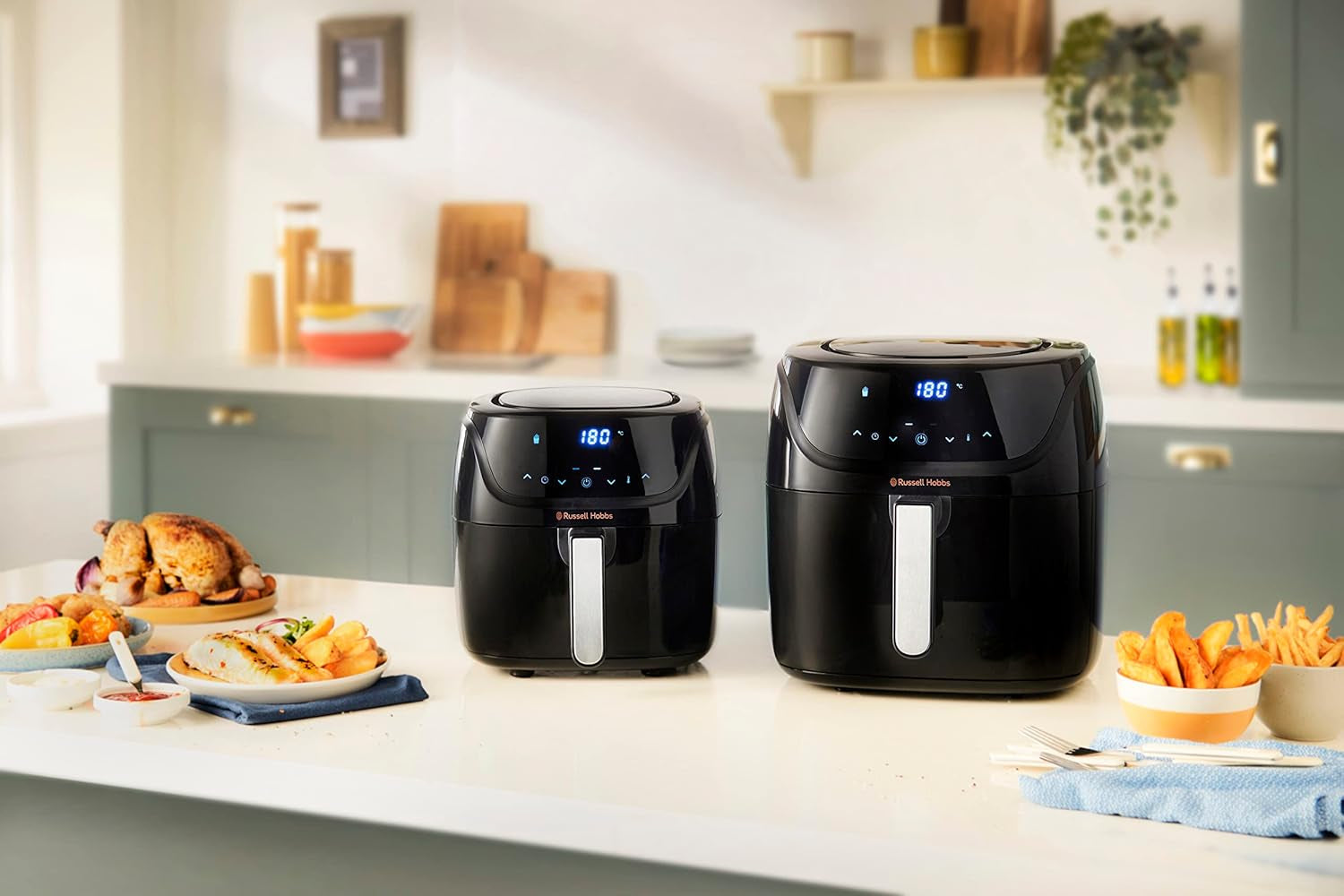 Russell Hobbs Air Fryer L 4L Rapid Airfryer, 7 funkcji gotowania, 10 programów Sprzęt AGD Naty Shop