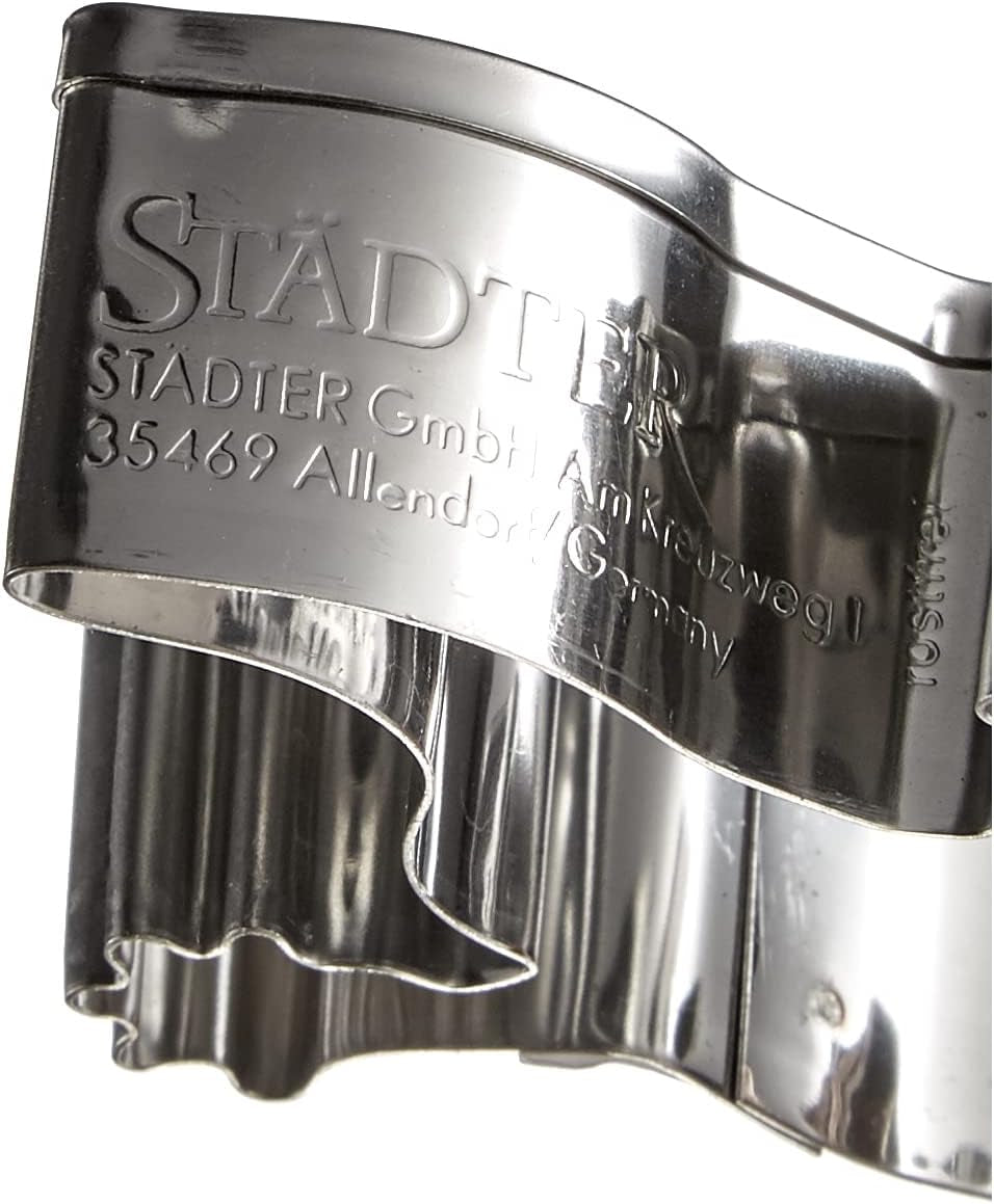 Formă de biscuiți Städter, oțel inoxidabil, șopârlă aprox. 7cm, 7 x 4,5 x 2 centimetri, argintie