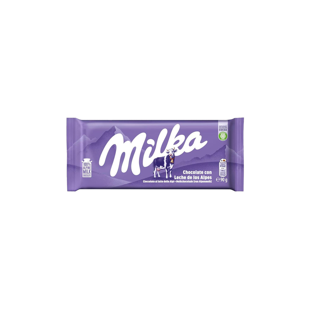 Milka Cow Spots – Alpejska czekolada mleczna z białą czekoladą w kształcie krowich kropek – 24 x 90g