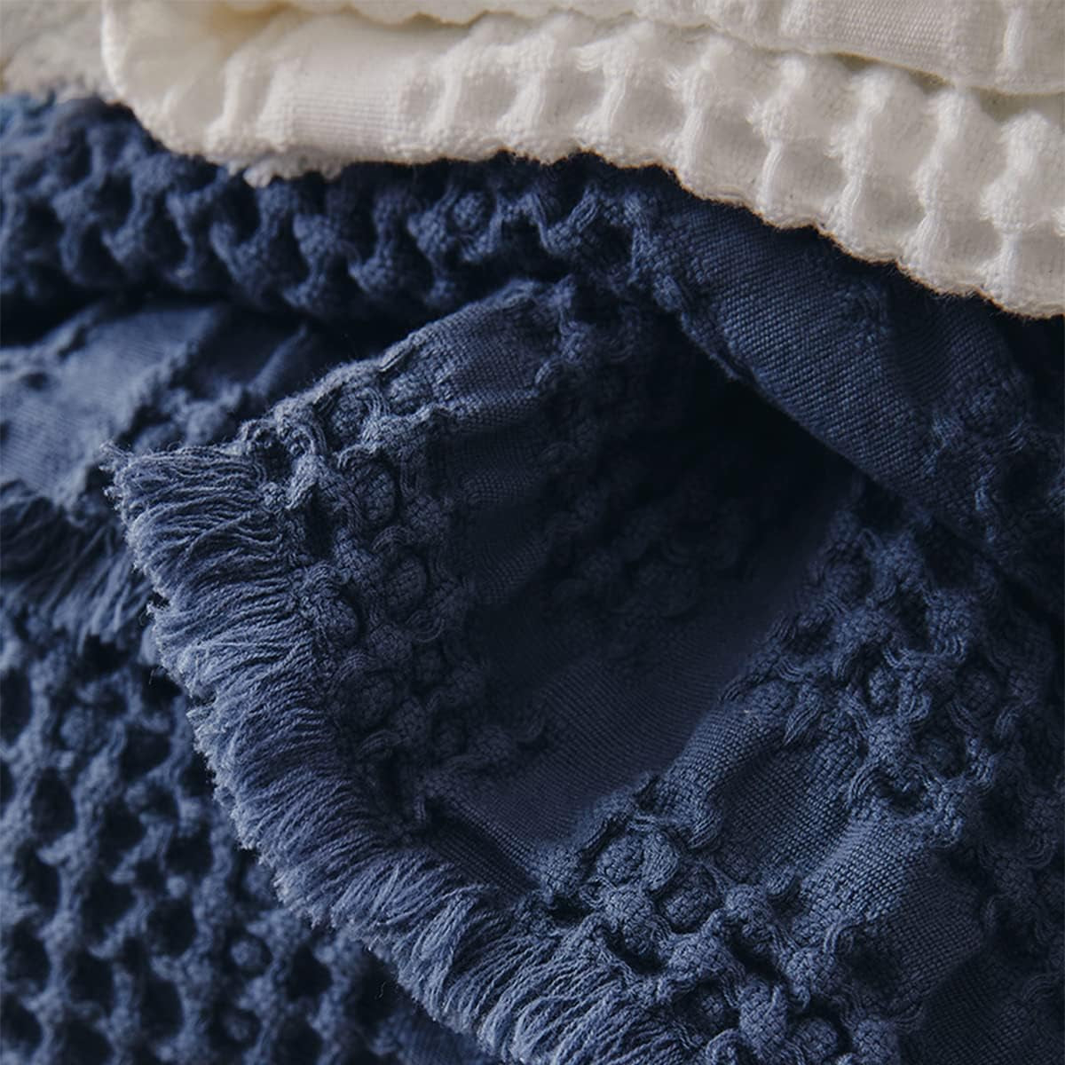 Koc żakardowy gładki, bawełniany, Yogi, 130 X 170 cm Kołdry i kołdry Naty Shop