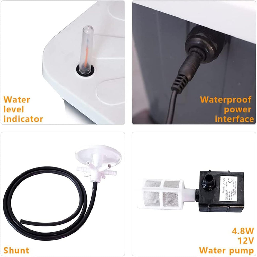 Wieża hydroponiczna, 15-poziomowy system aquaponiczny z 45 otworami, bezprzewodowy zestaw do uprawy aeroponicznej w ogrodzie do ziół, owoców i warzyw z pompą nawadniającą, adapterami, doniczkami siatkowymi