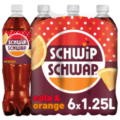 SCHWIPSCHWAP, The Original - Pomarańczowy napój cola z kofeiną, zestaw 6 x 1,25 litra Napoje bezalkoholowe Naty Shop Nowa Wersja
