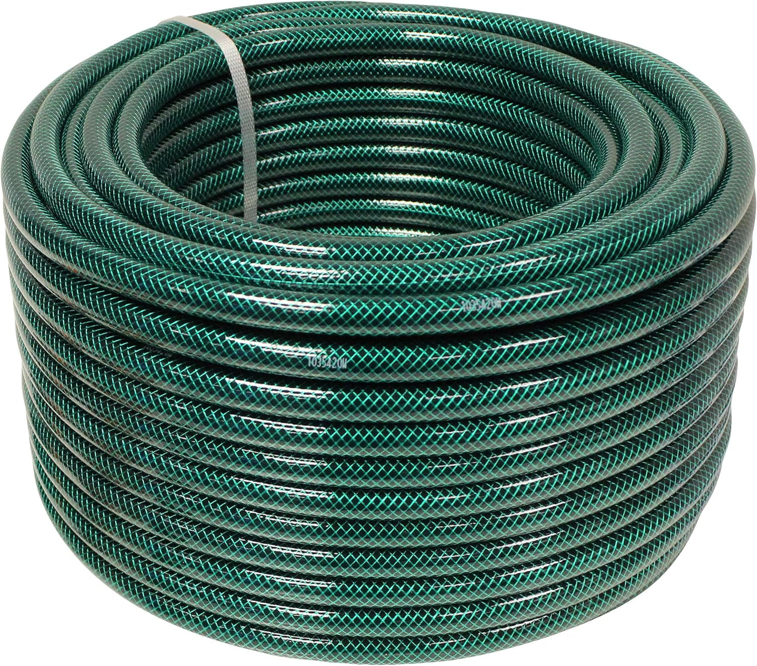 Furtun de grădină Faithfull 50 m (164 ft) ranforsat, diametru 12,7 mm (1/2 inch) – țeavă rezistentă din PVC, verde