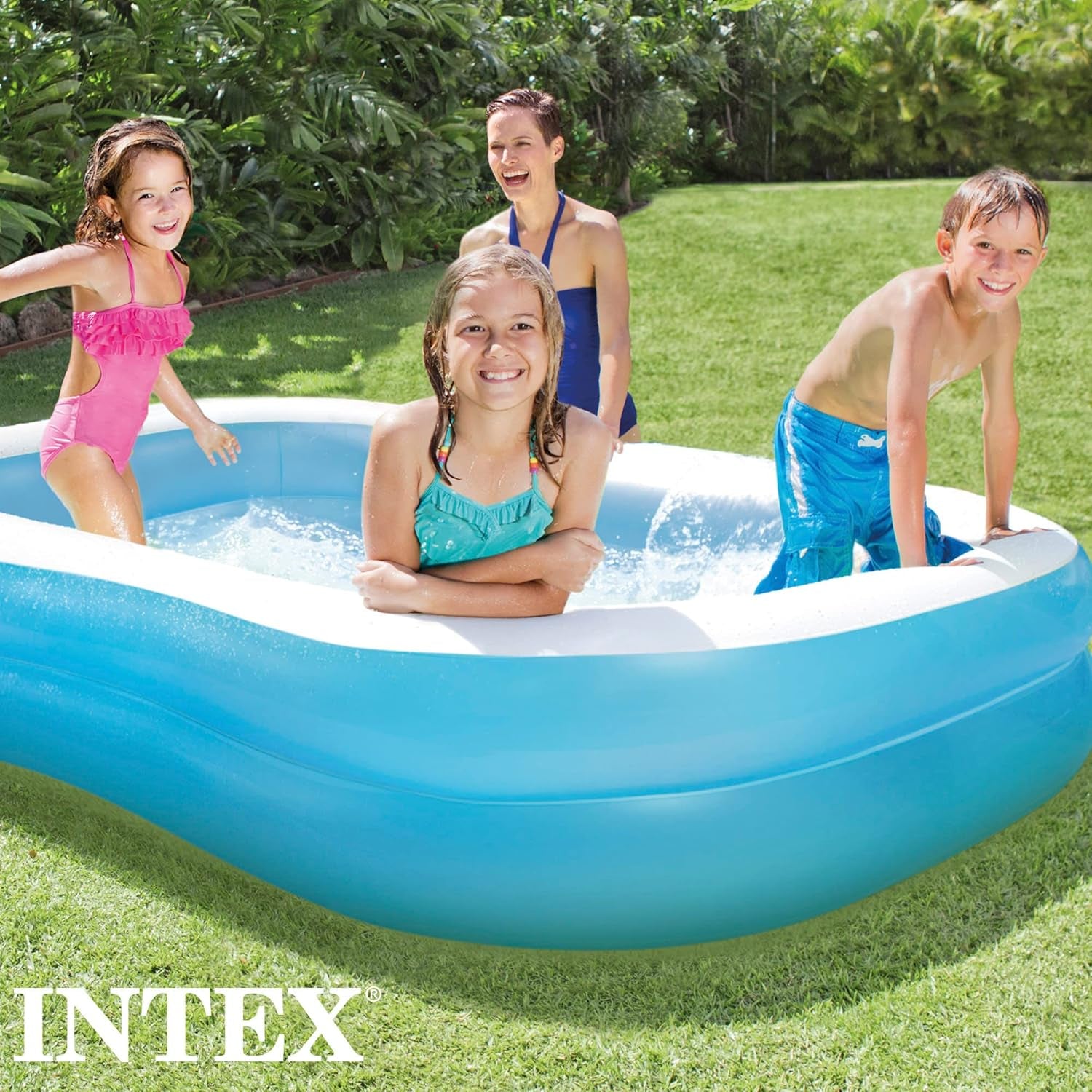 Basen rodzinny Intex Swim Center, nadmuchiwany, wymiary: 203 cm x 152 cm x 48 cm (57180NP)