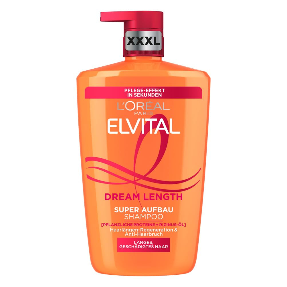 L'Oréal Paris Elvital Dreamlength Super Building Szampon do marzycielskich długich włosów Prysznic i kąpiel L'Oréal 1 Liter Dream Długość