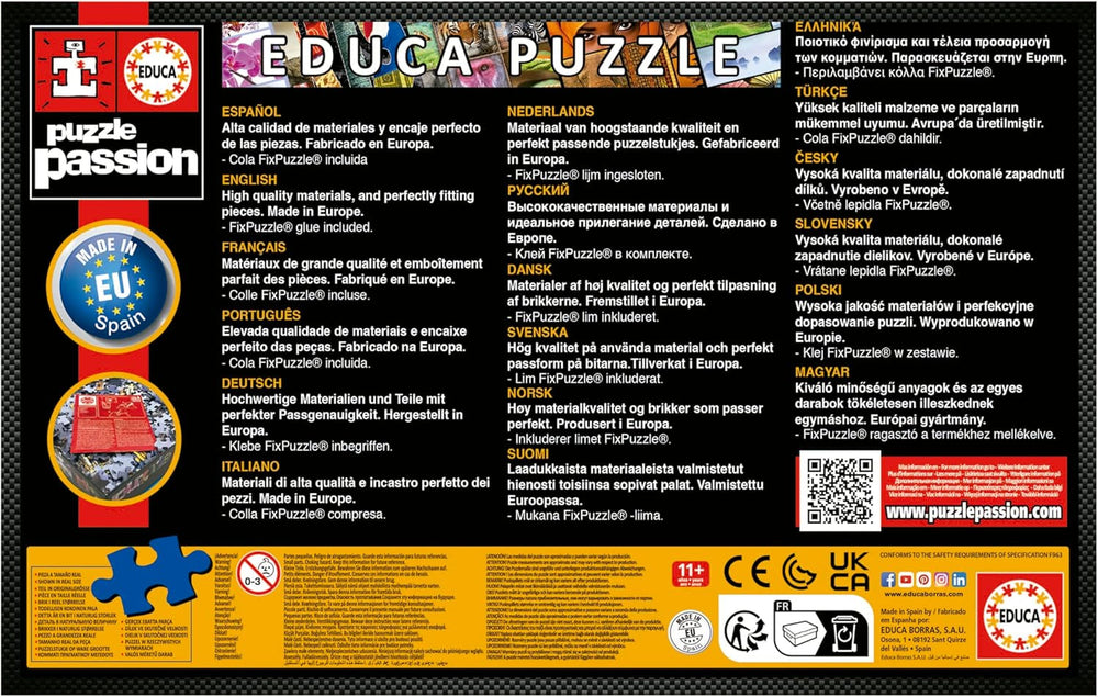 Educa - Puzzle de 500 de piese pentru adulti | Colaj de bomboane. Dimensiuni: 48 X 34 cm. Include lipiciul de puzzle Fixpuzzle. Pentru 11 ani (19904) Puzzle Naty Shop