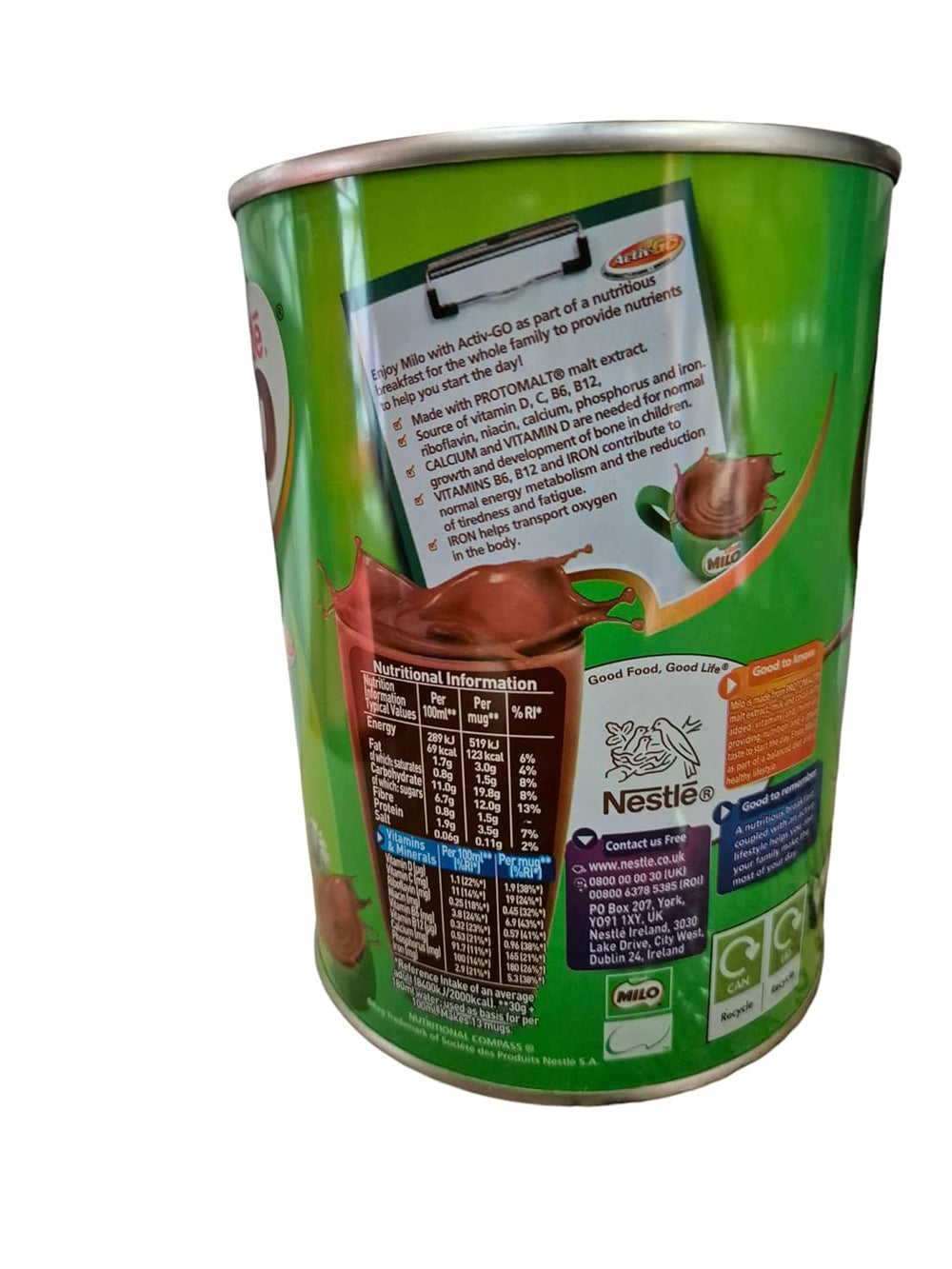 -Zestaw: MILO - Napój Kakao Instant 400g + NIDO - Milchpulver 400g