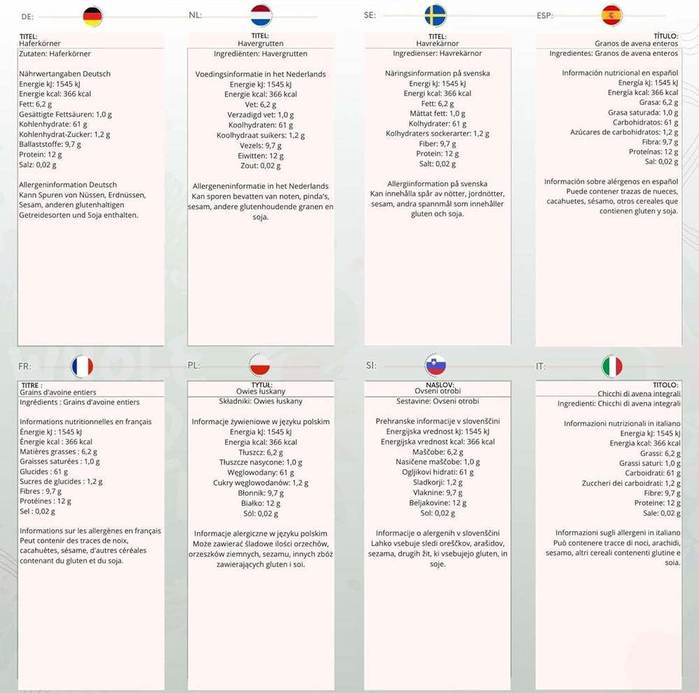 Kasza Owsianka Pełnoziarnista Ziemia 2 kg | Bez GMO | Naturalne | Bogaty w błonnik