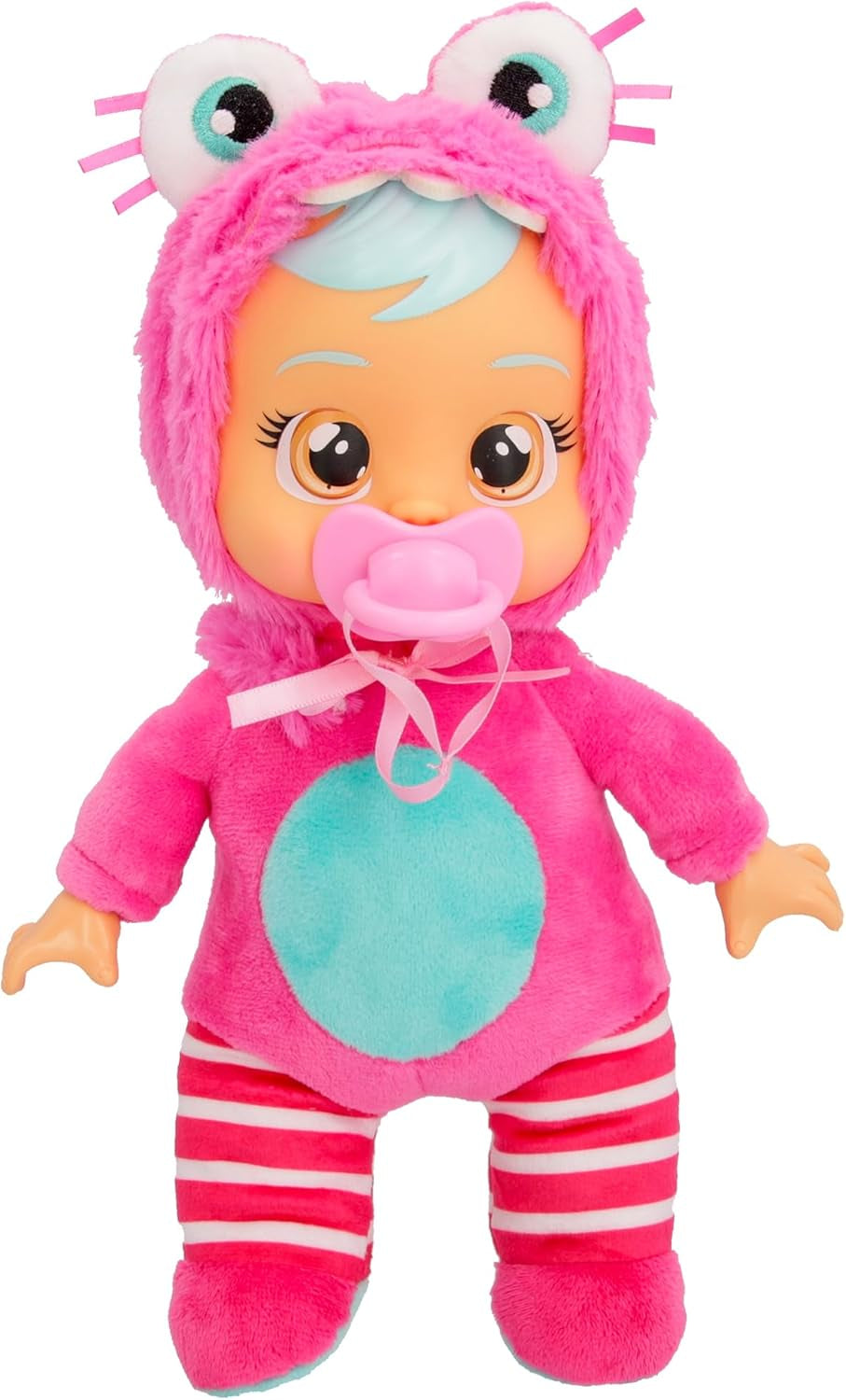 Cry Babies Tiny Cuddles Monster Momo, Plüsch-Baby-Puppe, Tiny Cuddles z spersonalizowaną piżamą Monsters, dla każdego dziecka w wieku od 18 lat do roku 18