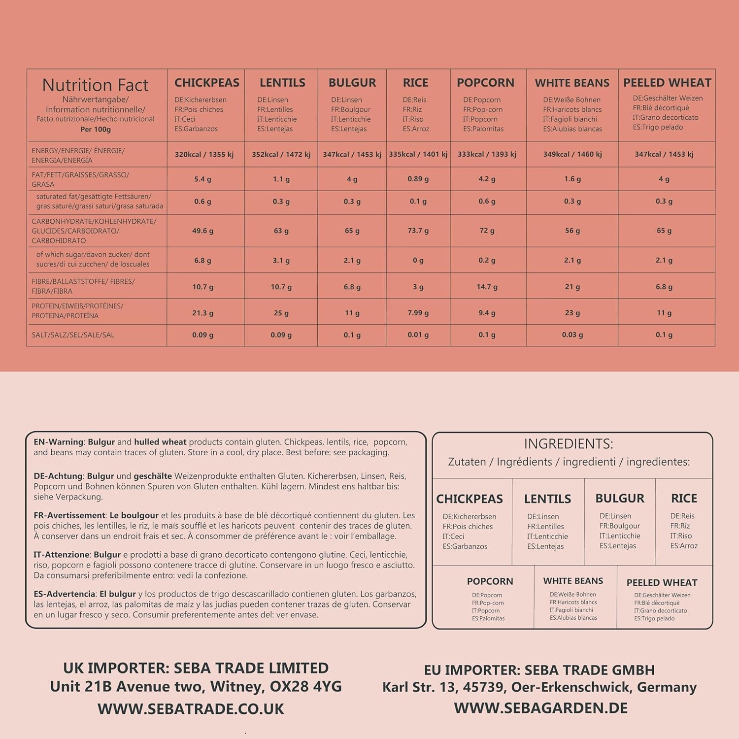 Seba Garden Czerwona Soczewica 1kg - Wysokiej jakości cała soczewica z Kanady - Massor Dal, bez GMO, o wysokiej zawartości białka, o wysokiej zawartości błonnika - całkowicie naturalna, wegańska, bezglutenowa, idealna do zup i curry