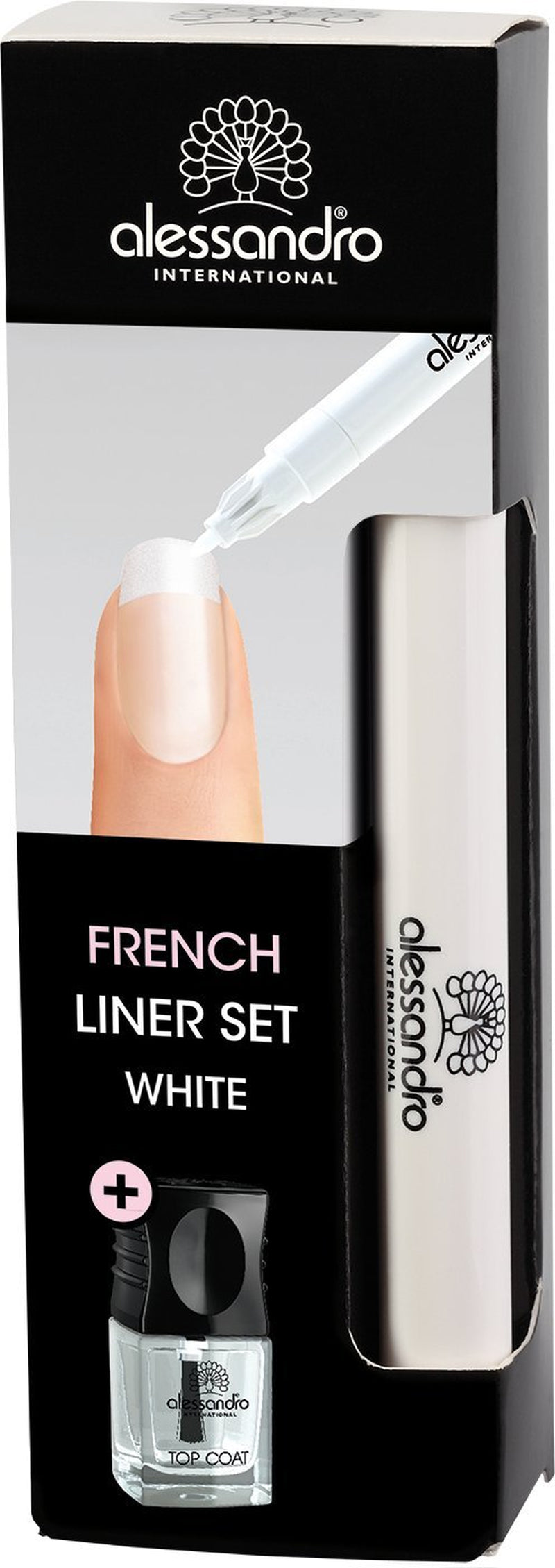 Zestaw eyelinerów French Liner alessandro Effect Polish, biały, 1 opakowanie (3,2 ml + 5 ml)