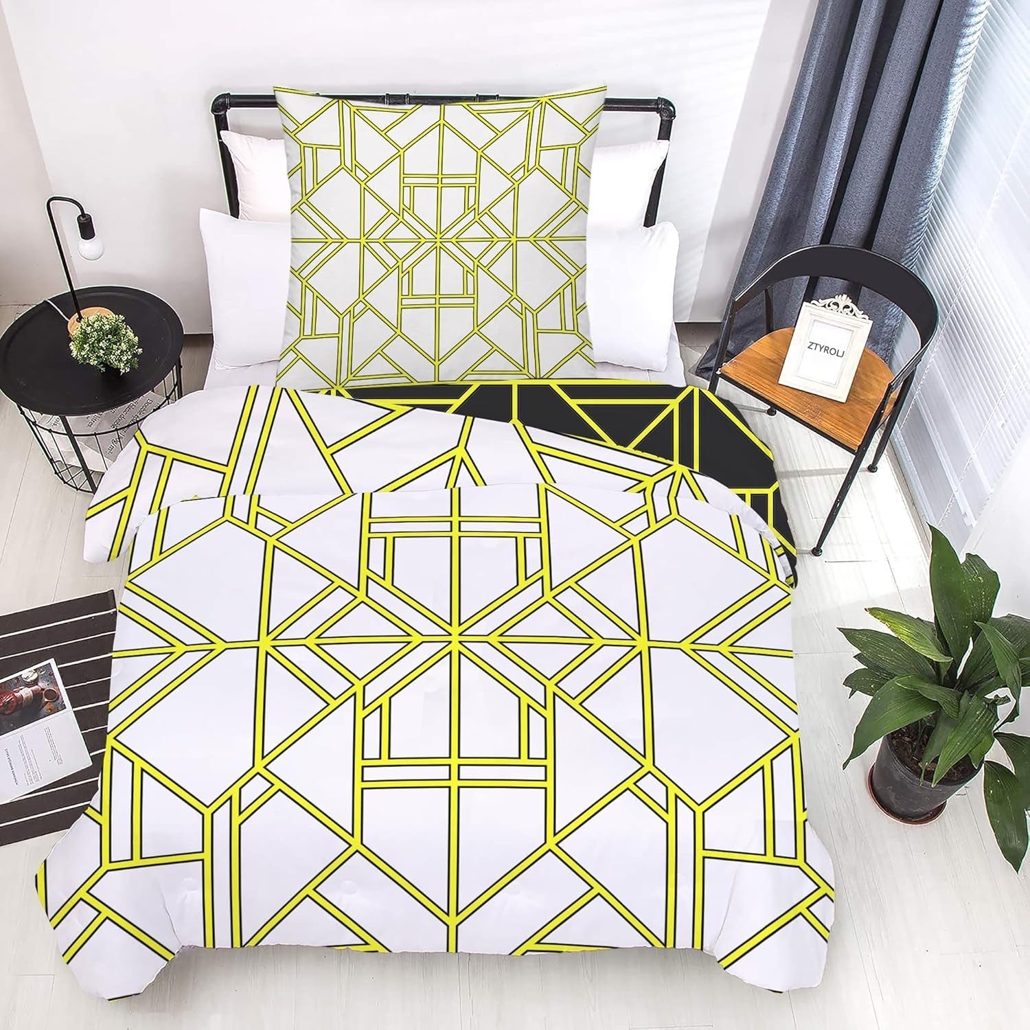 Pościel dziecięca, chłopięca, różne modele, zapinana na zamek, mikrofibra poliestrowa Pościel - dziecięca Naty Shop Linie geometryczne 135X200 Cm + 80X80 Cm