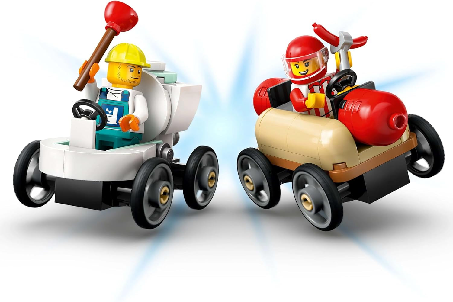 LEGO City No Limits: Wyścig w mydelniczce z rampą - Zabawka konstrukcyjna dla chłopców i dziewcząt od 6 lat - Zestaw z 2 mydelniczkami i 4 minifigurkami kierowców - Pomysł na prezent dla dzieci 60460 Zestawy do budowania Besuche den LEGO-Store